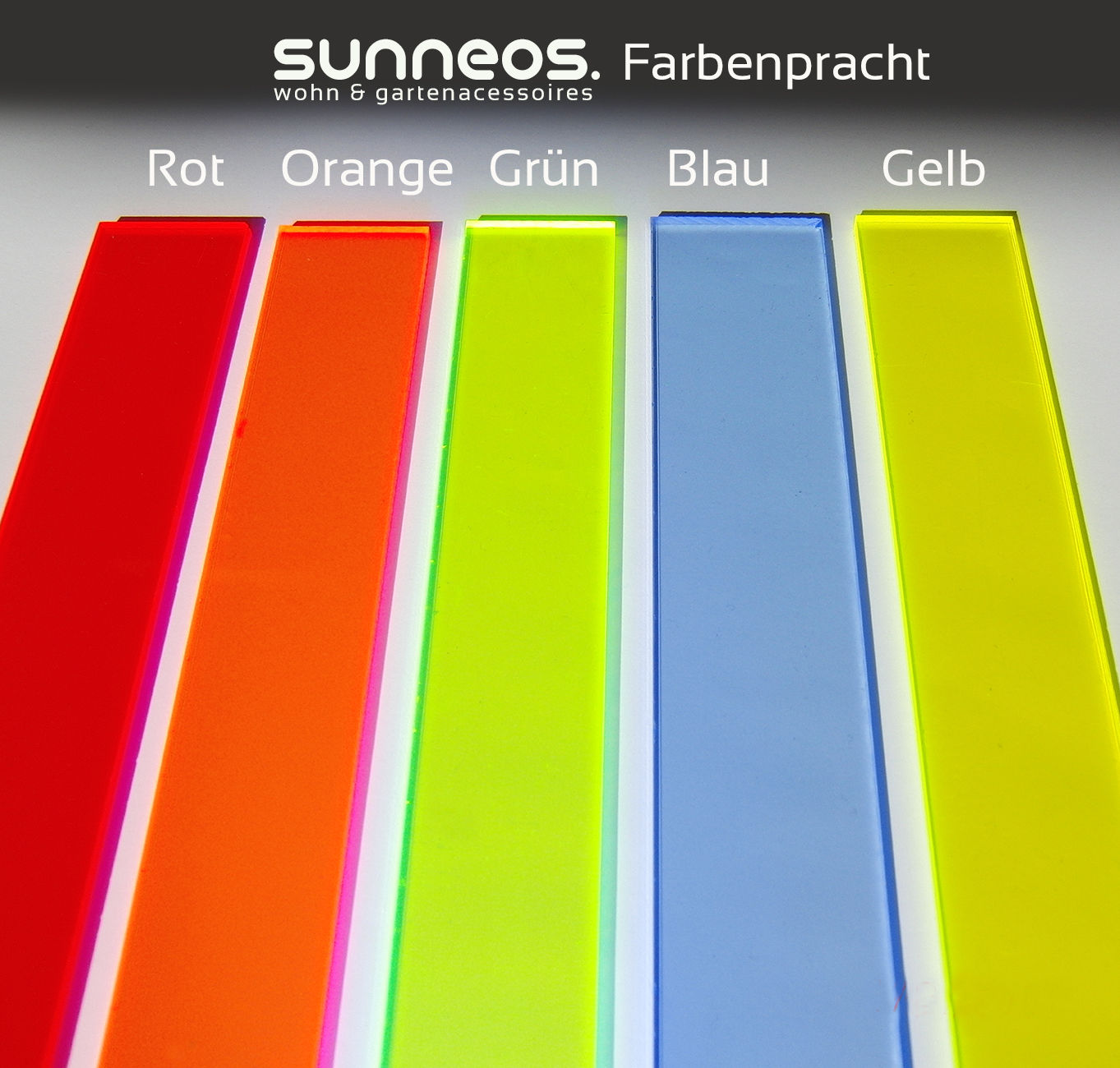 Acrylglas UV leuchtend 170€/m2 Fluoreszierend Deko, Sonnenfänger 